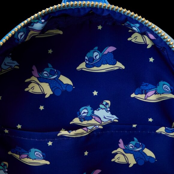 SDCC Limited Edition Bedtime Stitch Glow Mini Backpack and Wallet main image 4